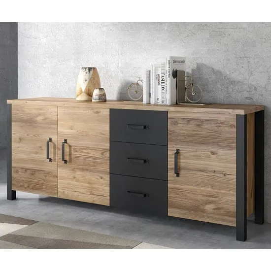 Oaxaca Large Sideboard with 2 Doors 3 Drawers - Appenzeller Oak