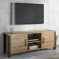 Oaxaca TV Stand with 2 Doors - Appenzeller Oak