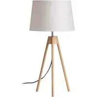 Obito Tripod Table Lamp - White, Pine Wood