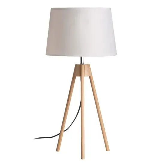 Obito Tripod Table Lamp - White, Pine Wood image