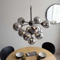 Ocala 11 Lights Ceiling Pendant Light - Black, Glass