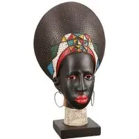 Ocala Anouk Woman Bust Sculpture - Brown, Polyresin