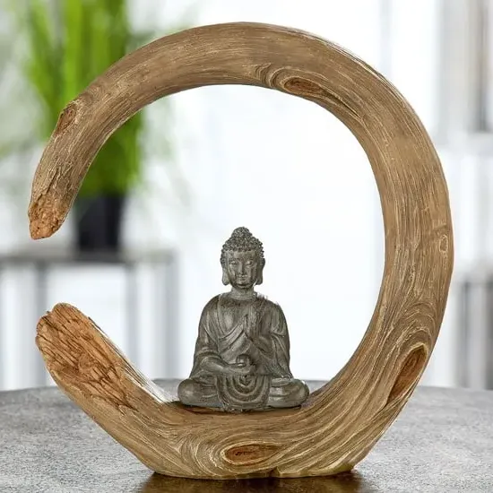 Ocala Buddha Sculpture - Grey, Polyresin image