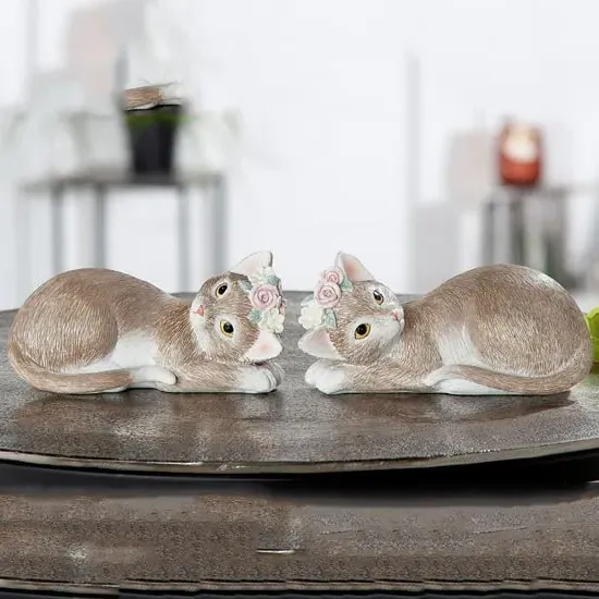 Ocala Cat Laid Nala Sculpture - Brown, Polyresin image