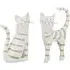 Ocala Cat Smile Sculpture Large - White, Polyresin