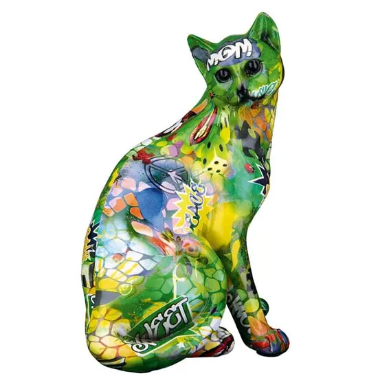 Ocala Cat Street Art Sculpture - Multicolour, Polyresin