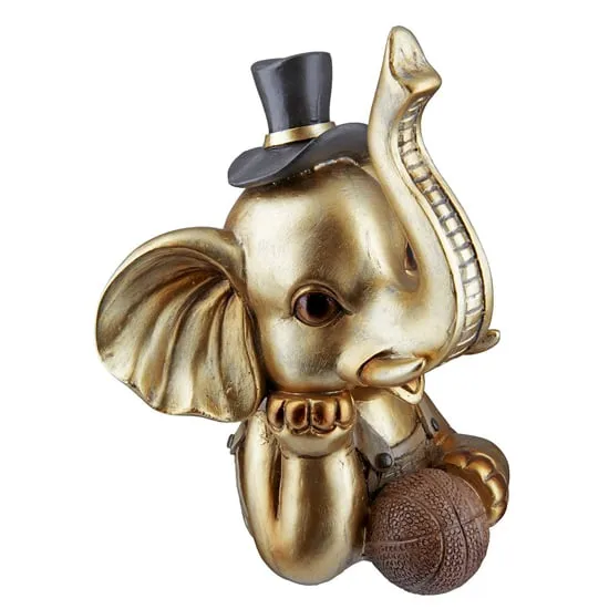 Ocala Elephant Maroni I Sculpture - Gold, Polyresin image