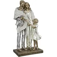 Ocala Family Happiness Sculpture I - Gold, Polyresin