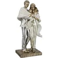 Ocala Family Happiness Sculpture II - Gold, Polyresin