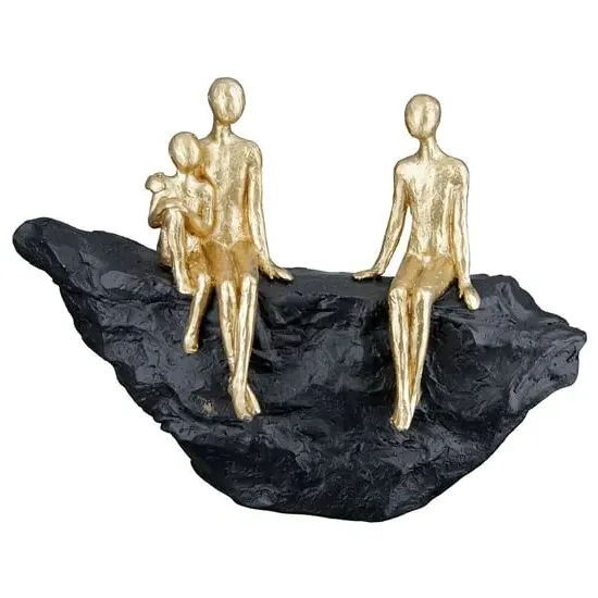 Ocala Family Sculpture - Gold, Polyresin