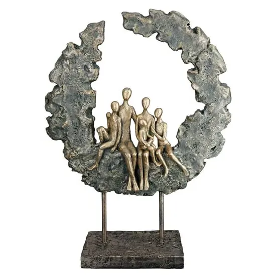 Ocala Family Sculpture - Gold, Polyresin