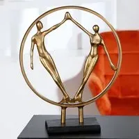 Ocala Hand In Hand Sculpture - Gold, Aluminium