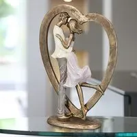 Ocala Heart Sculpture - Gold, Polyresin