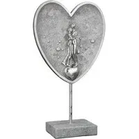 Ocala Heart Sculpture - Silver, Polyresin