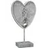 Ocala Heart Sculpture - Silver, Polyresin
