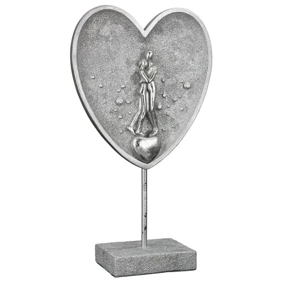 Ocala Heart Sculpture - Silver, Polyresin image