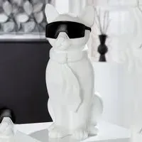 Ocala Hero Cat Sitting Sculpture - White, Polyresin