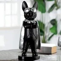 Ocala Hero Dog Standing Sculpture - Black, Polyresin