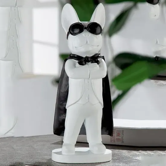 Ocala Hero Dog Standing Sculpture - White, Polyresin