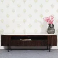 Ocala Large TV Stand with Storage - White, Dark Mahogany