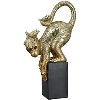 Ocala Little Monkey II Sculpture - Gold, Polyresin