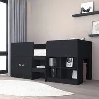 Ocala Low Sleeper Bed with Storage - Dark Grey