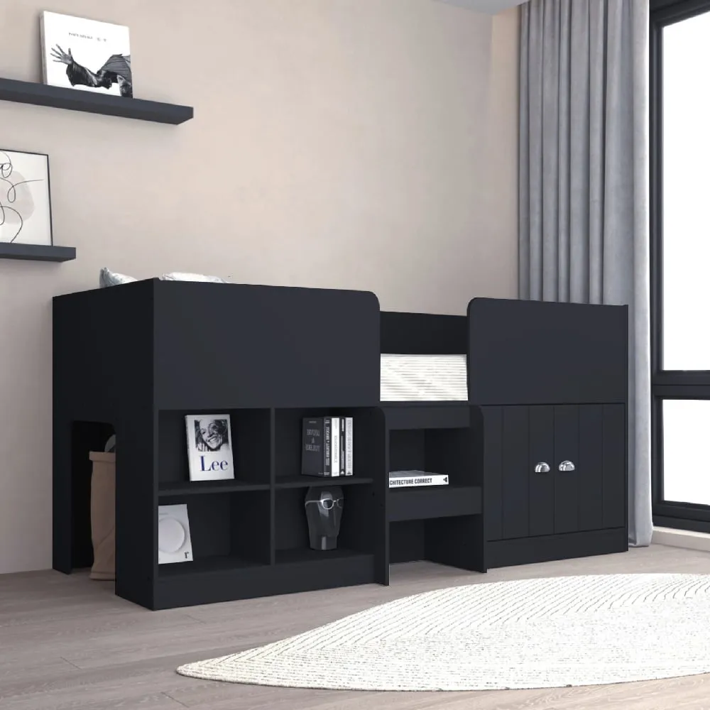 Ocala Low Sleeper Bed with Storage - Dark Grey