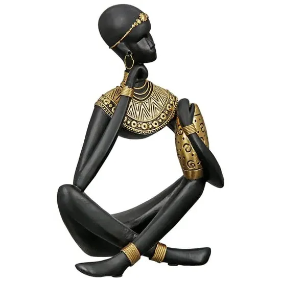 Ocala Polyresin Amari I Sculpture - Black, Gold image