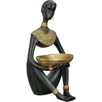 Ocala Polyresin Amari III Sculpture - Black, Gold