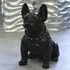 Ocala Polyresin Bulldog Sculpture - Matt Black