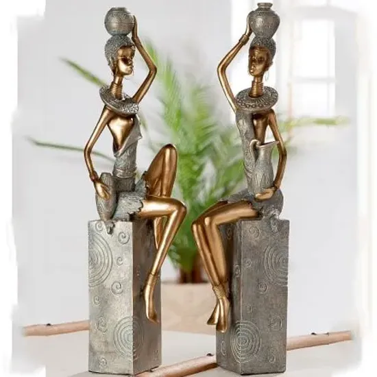 Ocala Polyresin Jamila Two Sculpture - Gold image