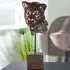 Ocala Polyresin Leopard Sculpture - Antique Bronze