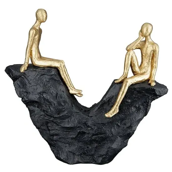 Ocala Polyresin Together Sculpture - Gold image