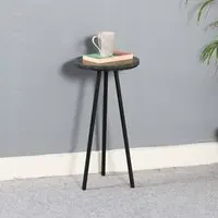 Ocala Side Table - Black, Marble