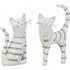Ocala Small Cat Smile Sculpture - White, Polyresin