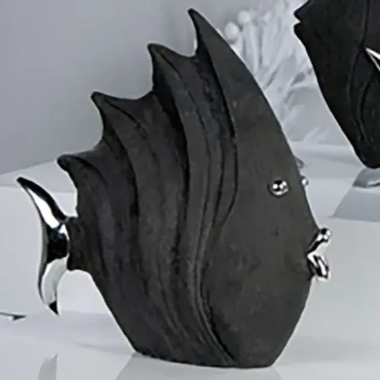 Ocala Small Fish Sculpture - Black, Polyresin image