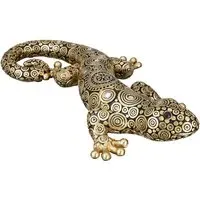 Ocala Small Gecko Sculpture - Gold, Polyresin