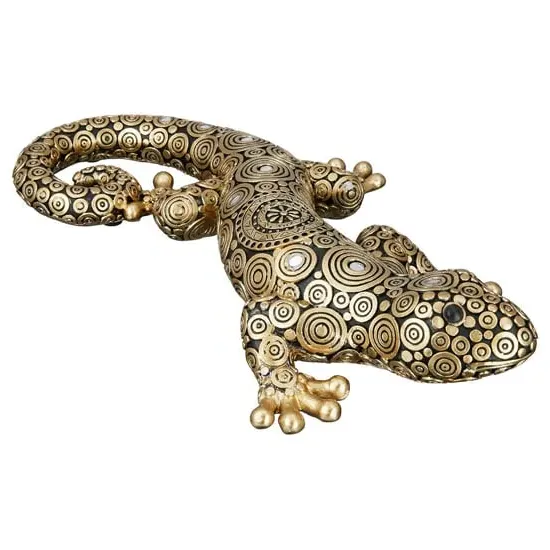 Ocala Small Gecko Sculpture - Gold, Polyresin image