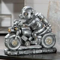 Ocala Steampunk Motor Sculpture - Silver, Polyresin alternate view