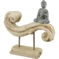 Ocala Tealight Buddha Sculpture - Grey, Polyresin