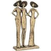 Ocala Three Divas Sculpture - Gold, Polyresin