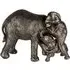 Ocala Zambezi Elephant with Baby Sculpture - Grey, Polyresin