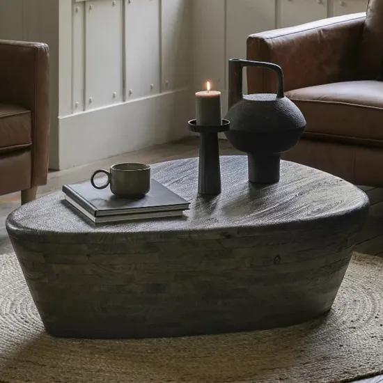 Ocean Triangular Coffee Table - Dark Wood, Mango Wood product