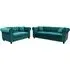 Oceanside 3+2 Seater Sofa Set - Green, Velvet