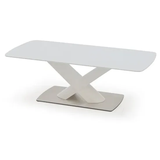 Oceanside Coffee Table with Mechanical Leaf - White High Gloss, Glass product