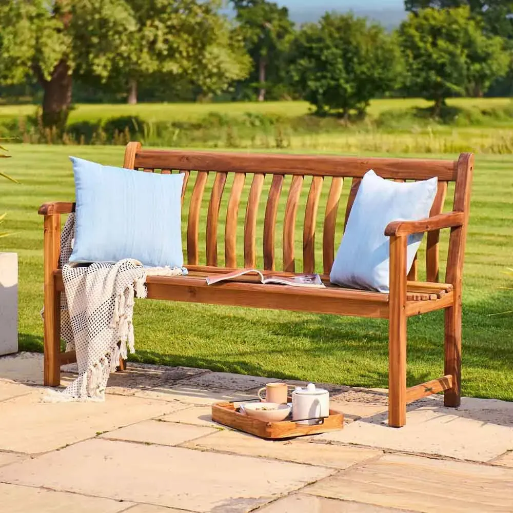 Ocevara 4Ft Outdoor Bench - Golden Brown, Acacia Hardwood product