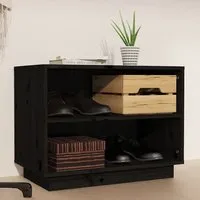 Ochoa Shoe Storage Bench - Black, Pinewood