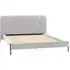 Odense King Size Bed Frame with Black Legs - Natural, Fabric