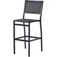 Oderico Outdoor Bar Chair - Black, Rattan