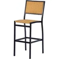 Oderico Outdoor Bar Chair - Black, Rattan